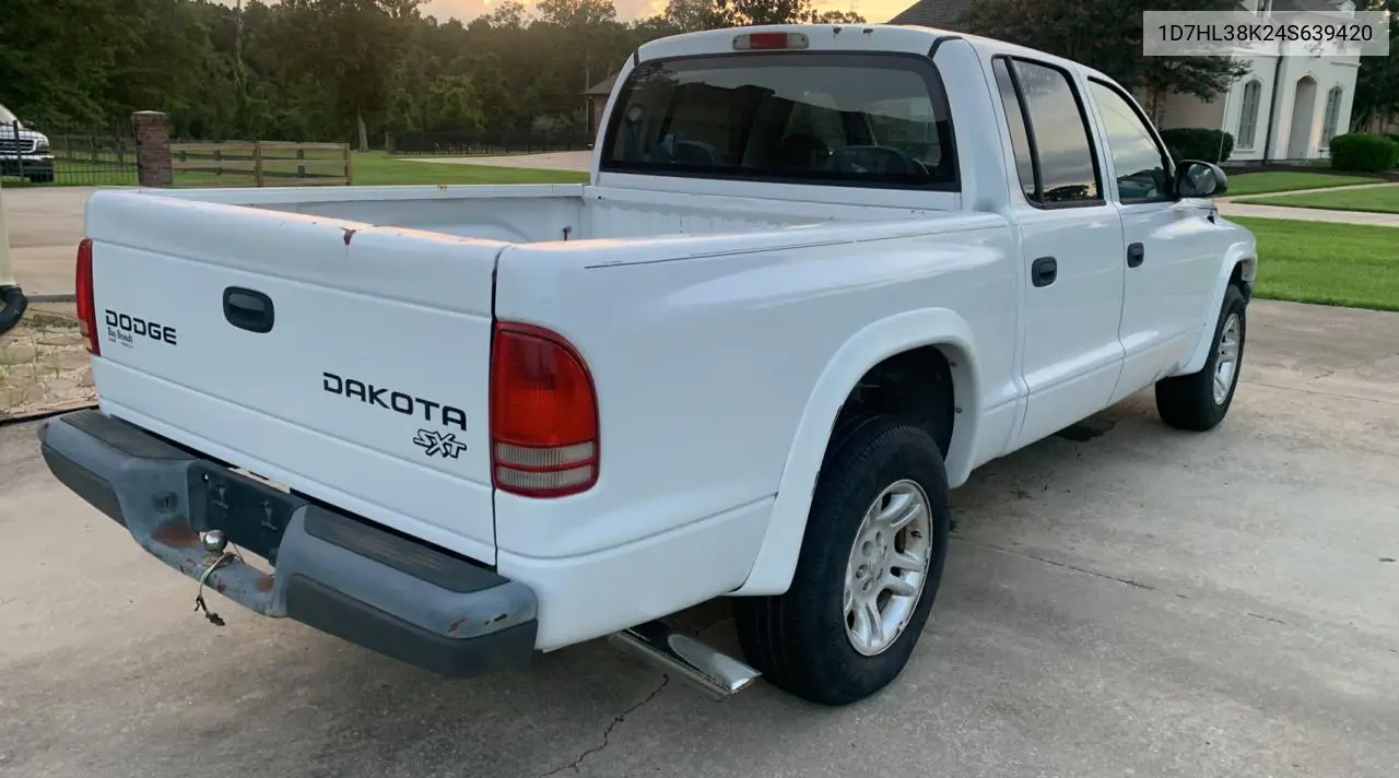 2004 Dodge Dakota Quad Sport VIN: 1D7HL38K24S639420 Lot: 64867545