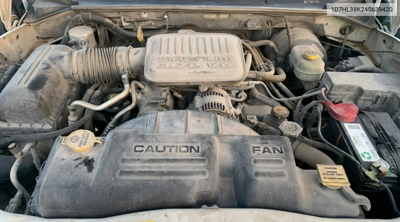 2004 Dodge Dakota Quad Sport VIN: 1D7HL38K24S639420 Lot: 64867545