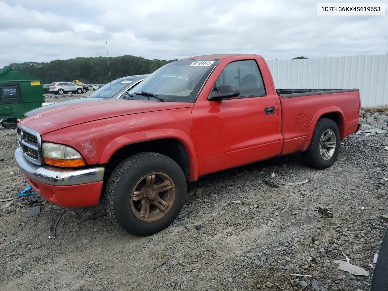 2004 Dodge Dakota Sport VIN: 1D7FL36KX4S619653 Lot: 64884145