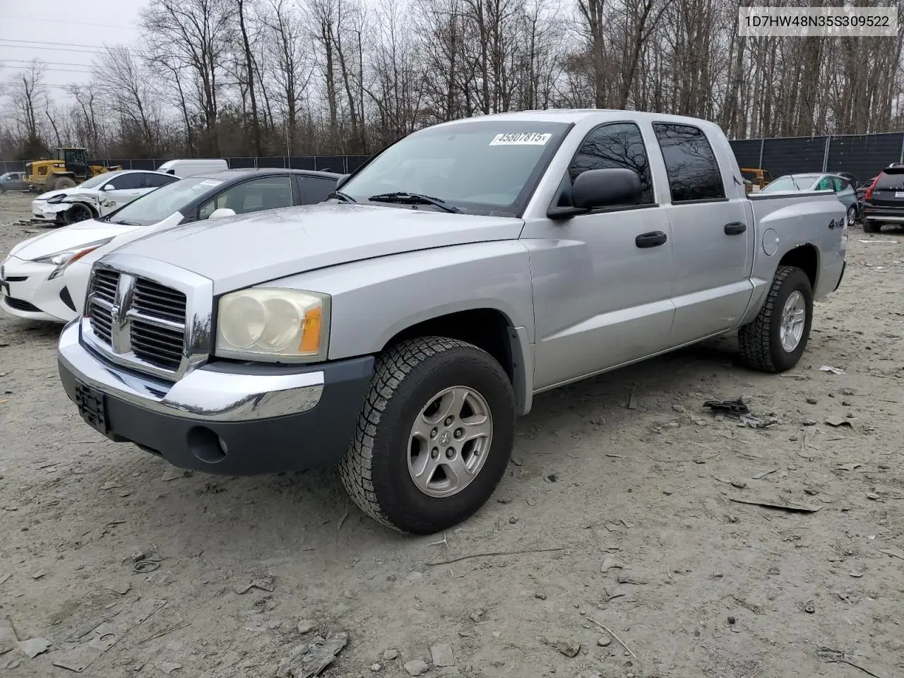 2005 Dodge Dakota Quad Slt VIN: 1D7HW48N35S309522 Lot: 45807815