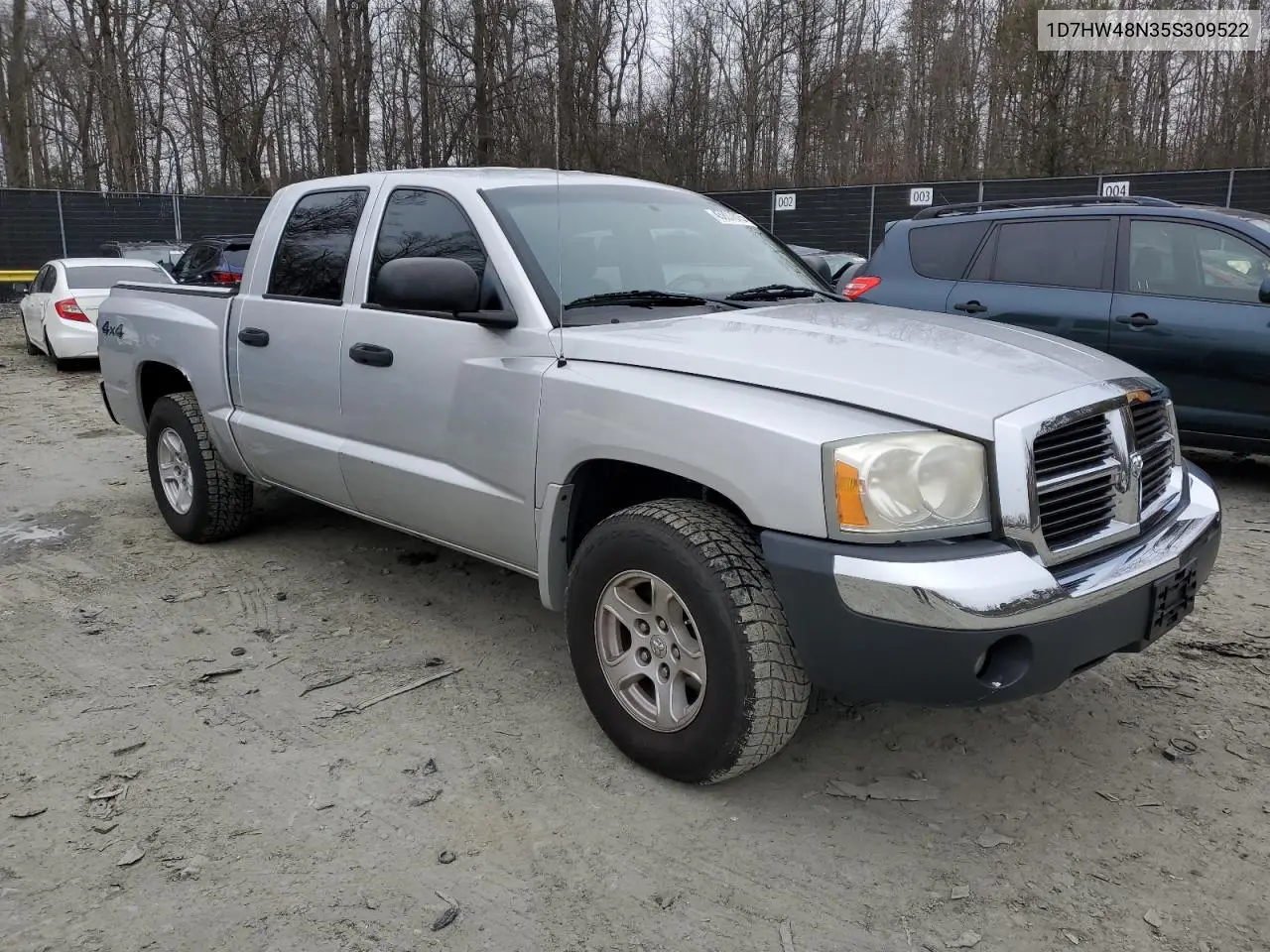 2005 Dodge Dakota Quad Slt VIN: 1D7HW48N35S309522 Lot: 45807815