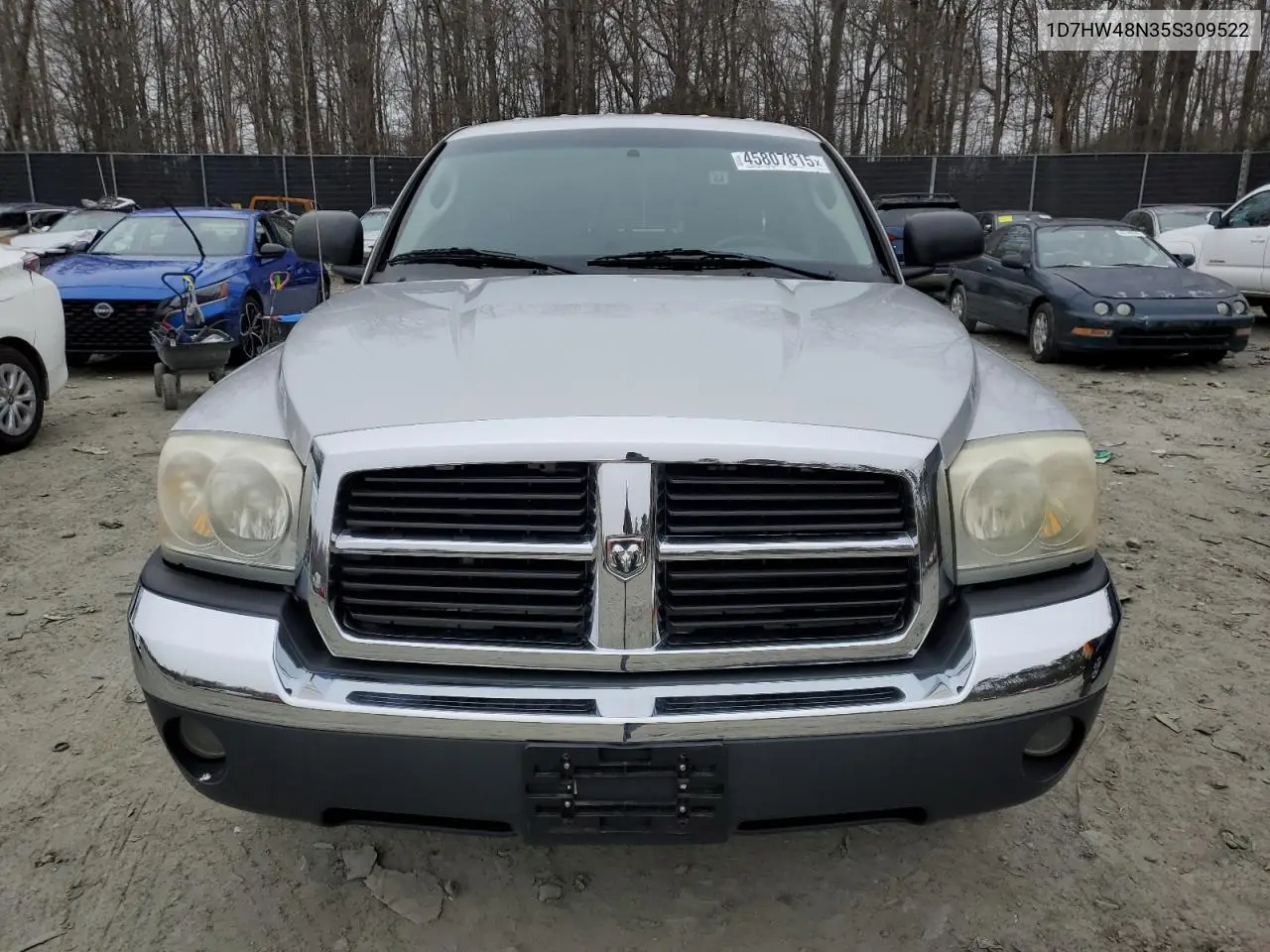 2005 Dodge Dakota Quad Slt VIN: 1D7HW48N35S309522 Lot: 45807815