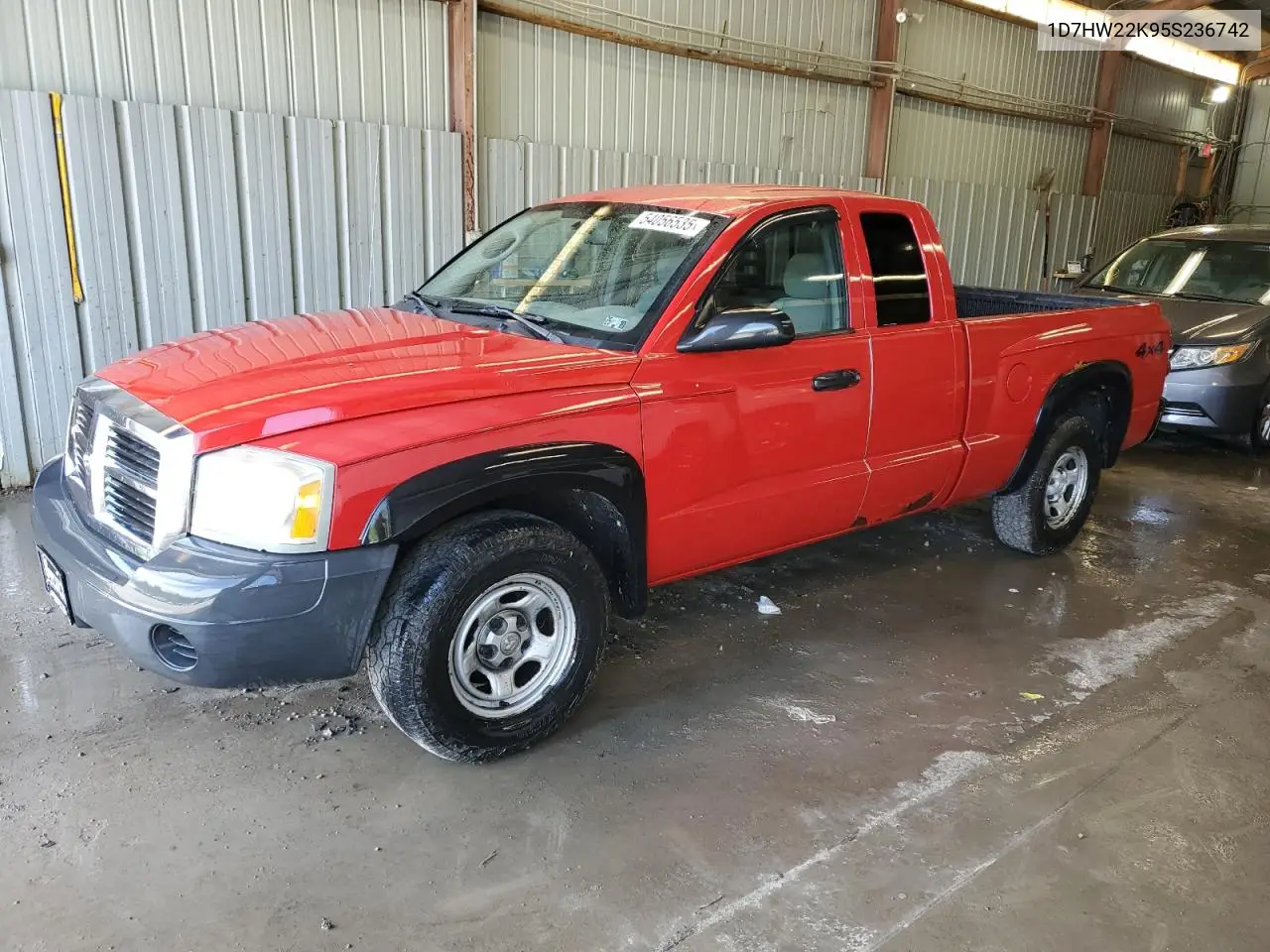 2005 Dodge Dakota St VIN: 1D7HW22K95S236742 Lot: 54056535