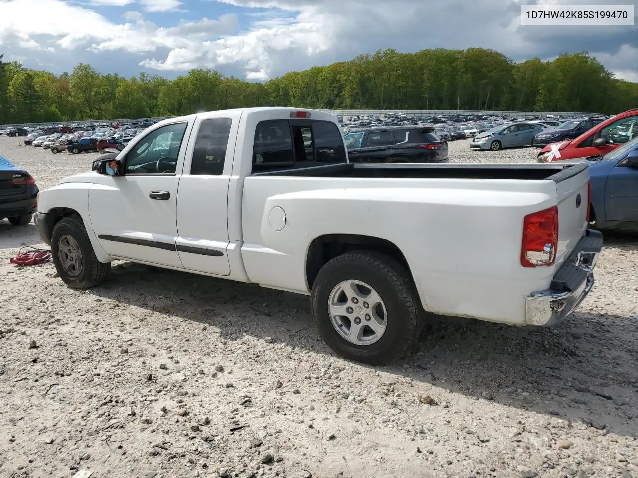 2005 Dodge Dakota Slt VIN: 1D7HW42K85S199470 Lot: 56304125