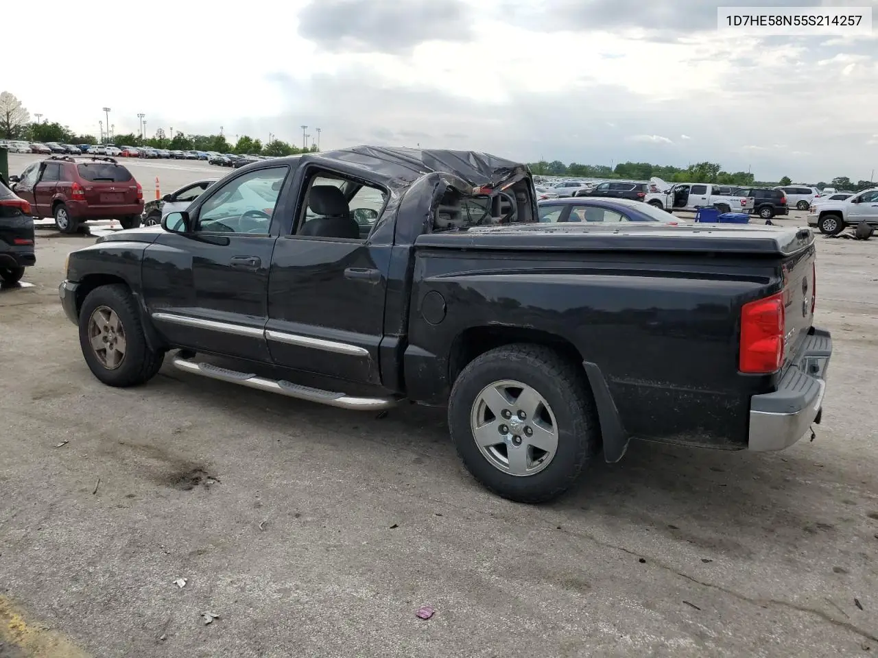 2005 Dodge Dakota Quad Laramie VIN: 1D7HE58N55S214257 Lot: 56418875