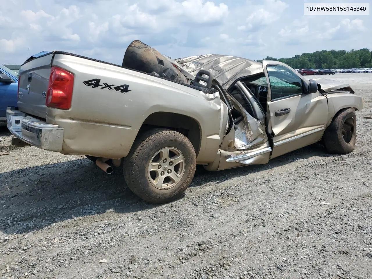 2005 Dodge Dakota Quad Laramie VIN: 1D7HW58N15S145340 Lot: 58954154