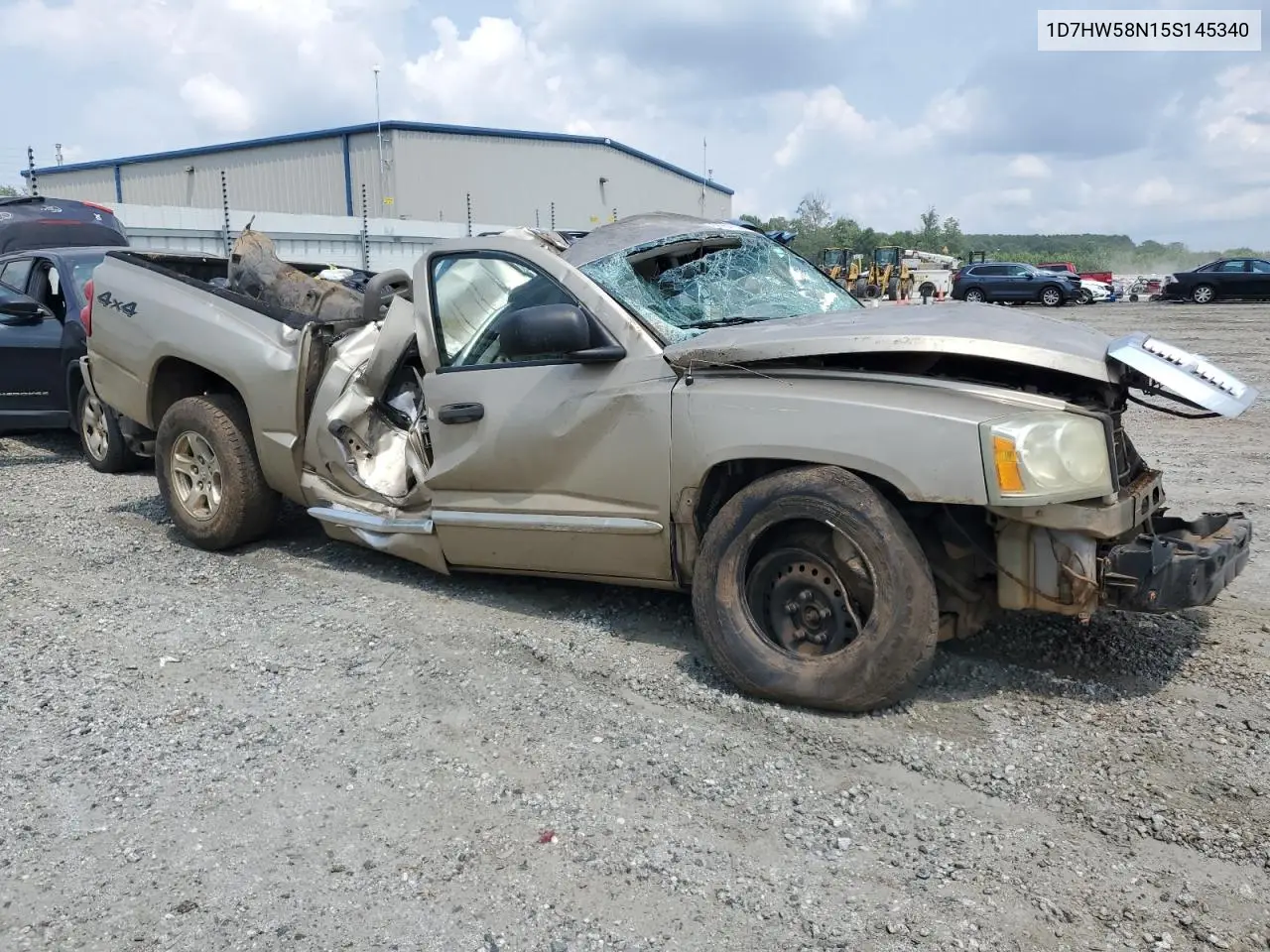 2005 Dodge Dakota Quad Laramie VIN: 1D7HW58N15S145340 Lot: 58954154