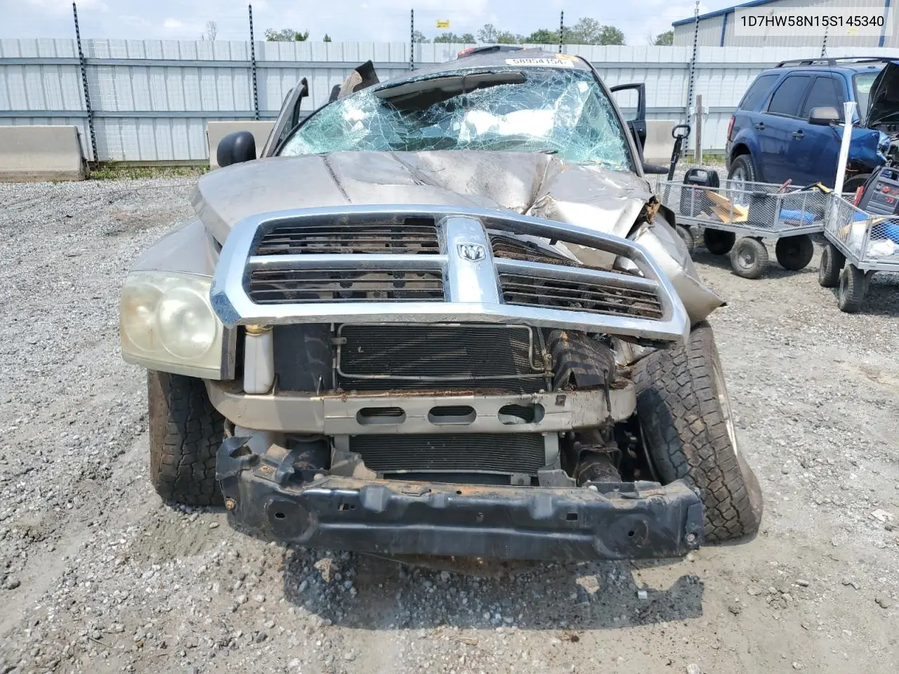 2005 Dodge Dakota Quad Laramie VIN: 1D7HW58N15S145340 Lot: 58954154