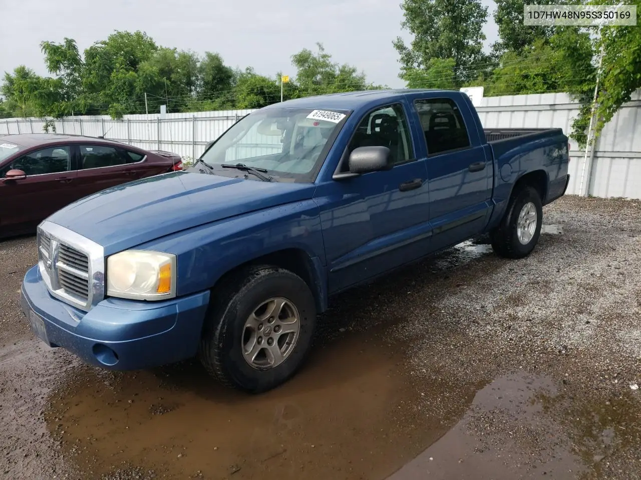 2005 Dodge Dakota Quad Slt VIN: 1D7HW48N95S350169 Lot: 61949065
