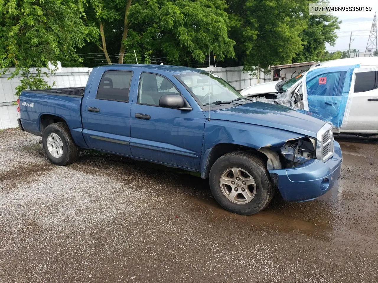 2005 Dodge Dakota Quad Slt VIN: 1D7HW48N95S350169 Lot: 61949065