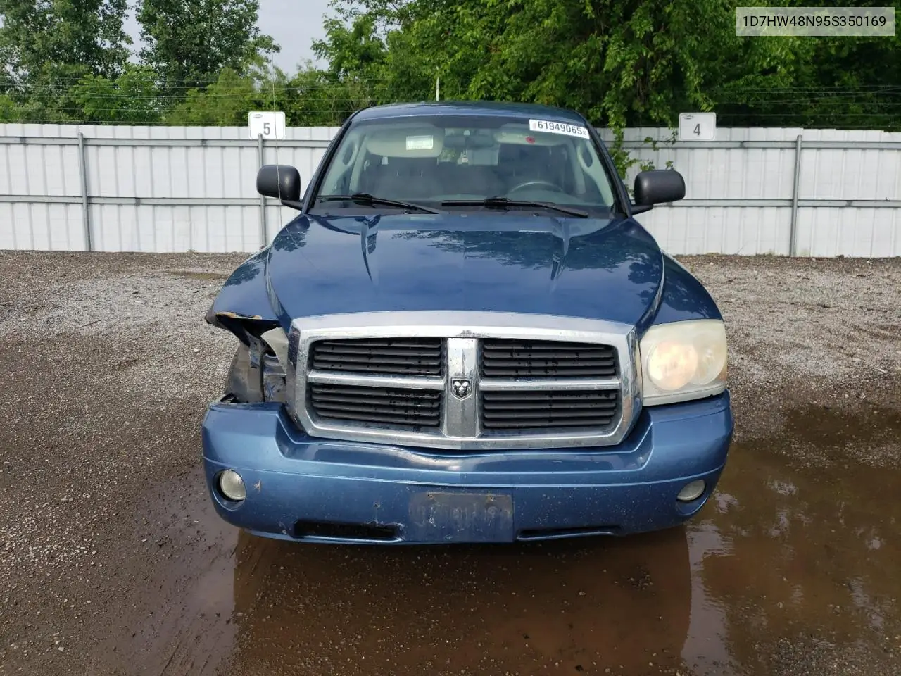 2005 Dodge Dakota Quad Slt VIN: 1D7HW48N95S350169 Lot: 61949065