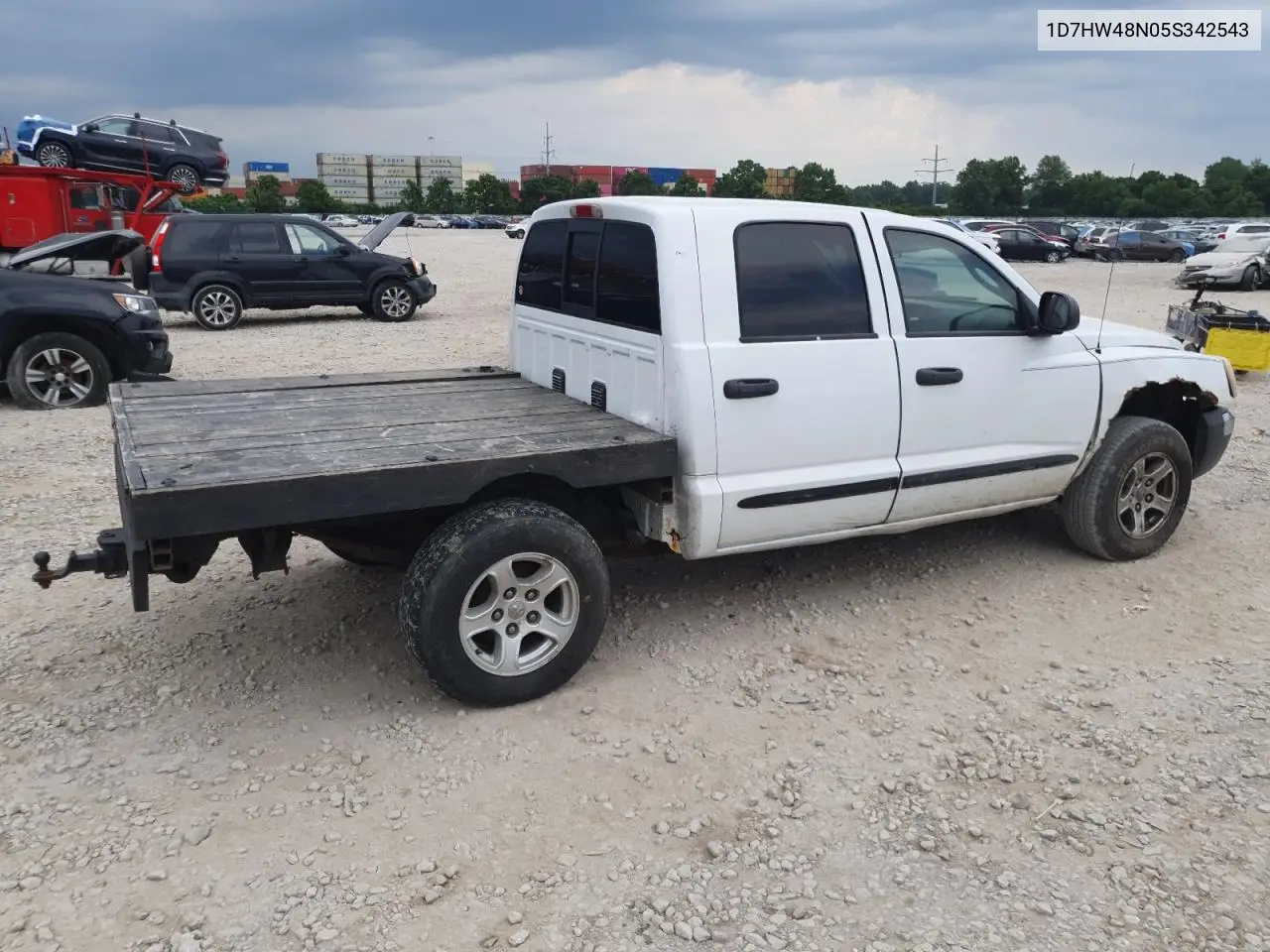 2005 Dodge Dakota Quad Slt VIN: 1D7HW48N05S342543 Lot: 62551885