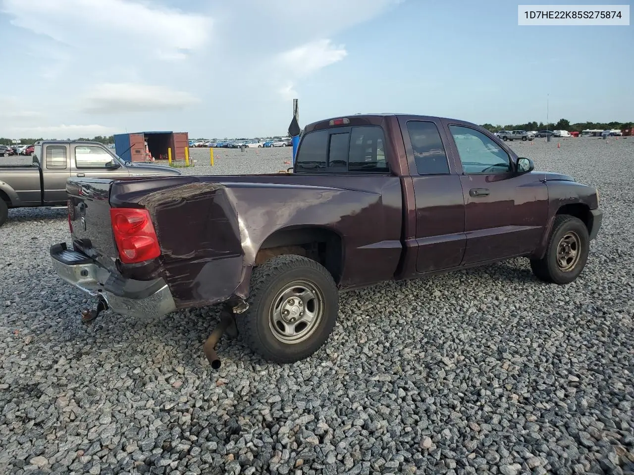2005 Dodge Dakota St VIN: 1D7HE22K85S275874 Lot: 62724235
