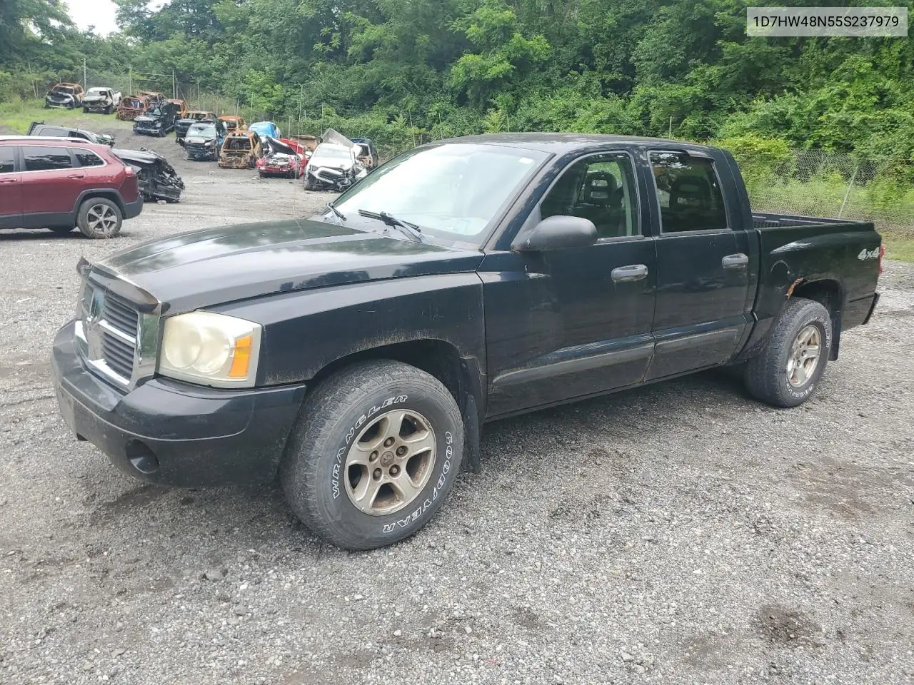 2005 Dodge Dakota Quad Slt VIN: 1D7HW48N55S237979 Lot: 62791915