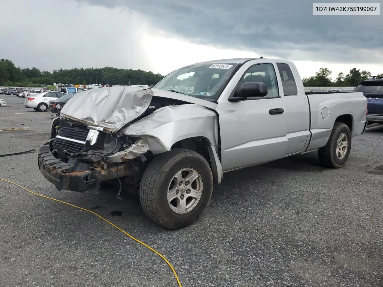 2005 Dodge Dakota Slt VIN: 1D7HW42K75S199007 Lot: 62878585