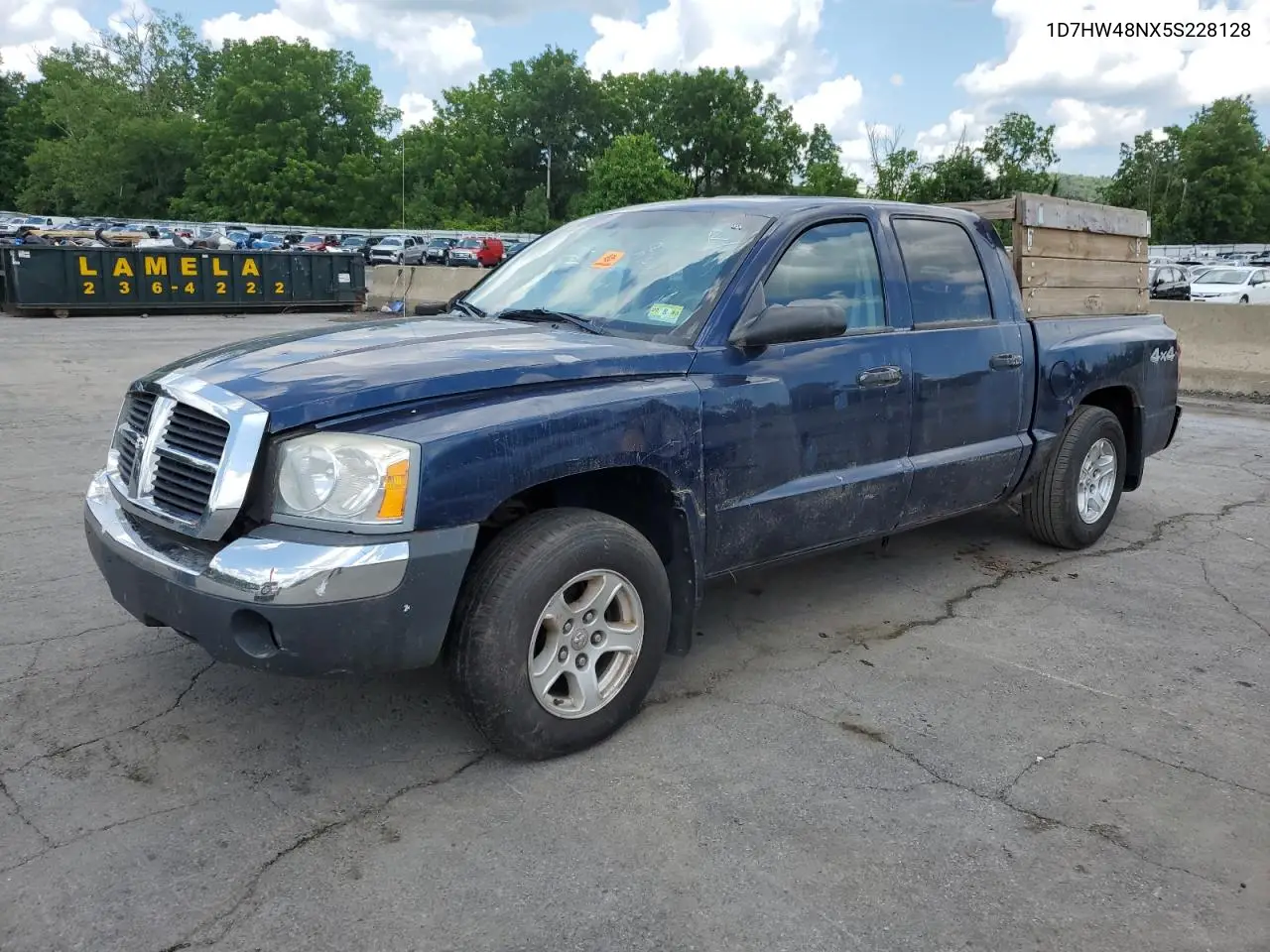 2005 Dodge Dakota Quad Slt VIN: 1D7HW48NX5S228128 Lot: 65044005