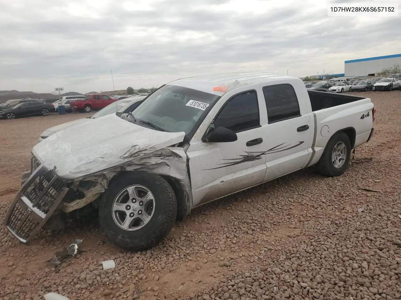2006 Dodge Dakota Quad VIN: 1D7HW28KX6S657152 Lot: 51016735