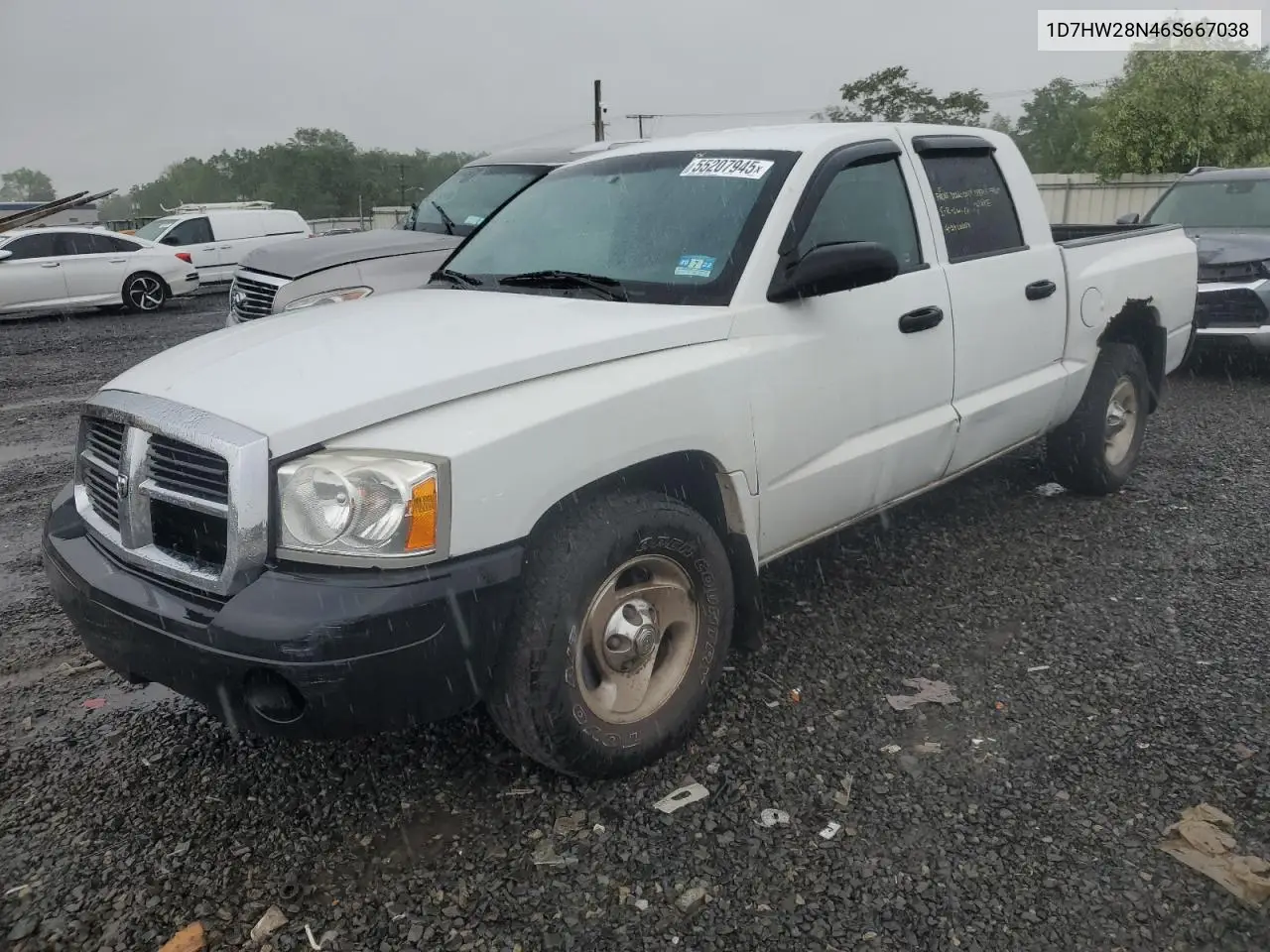 2006 Dodge Dakota Quad VIN: 1D7HW28N46S667038 Lot: 55207945