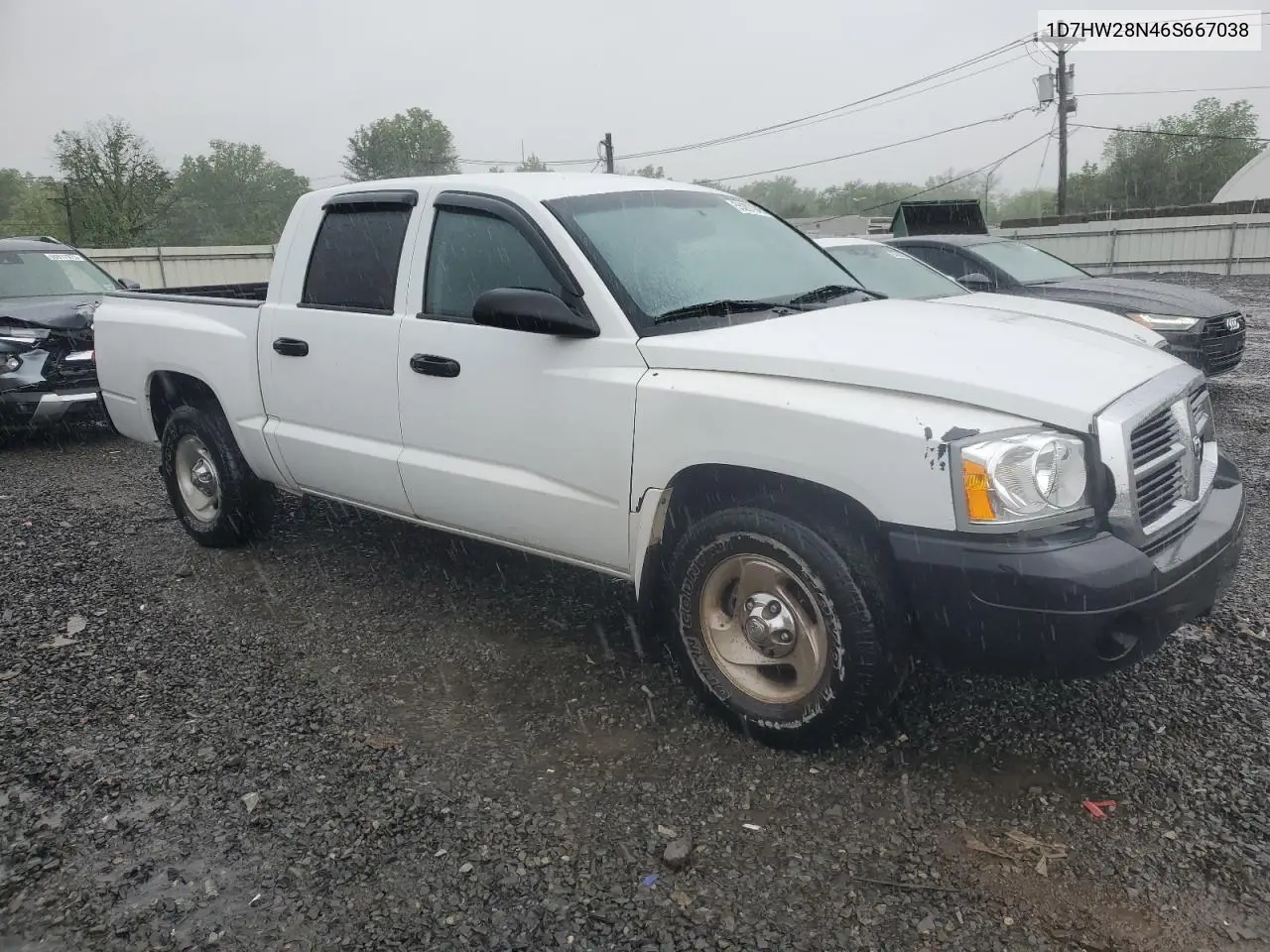 2006 Dodge Dakota Quad VIN: 1D7HW28N46S667038 Lot: 55207945