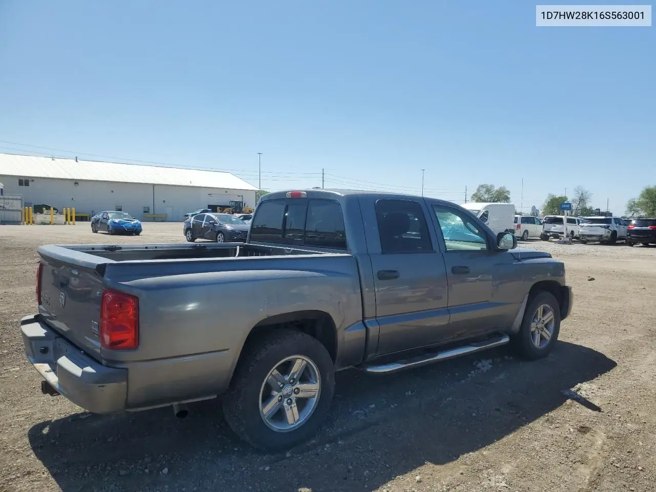2006 Dodge Dakota Quad VIN: 1D7HW28K16S563001 Lot: 55455345