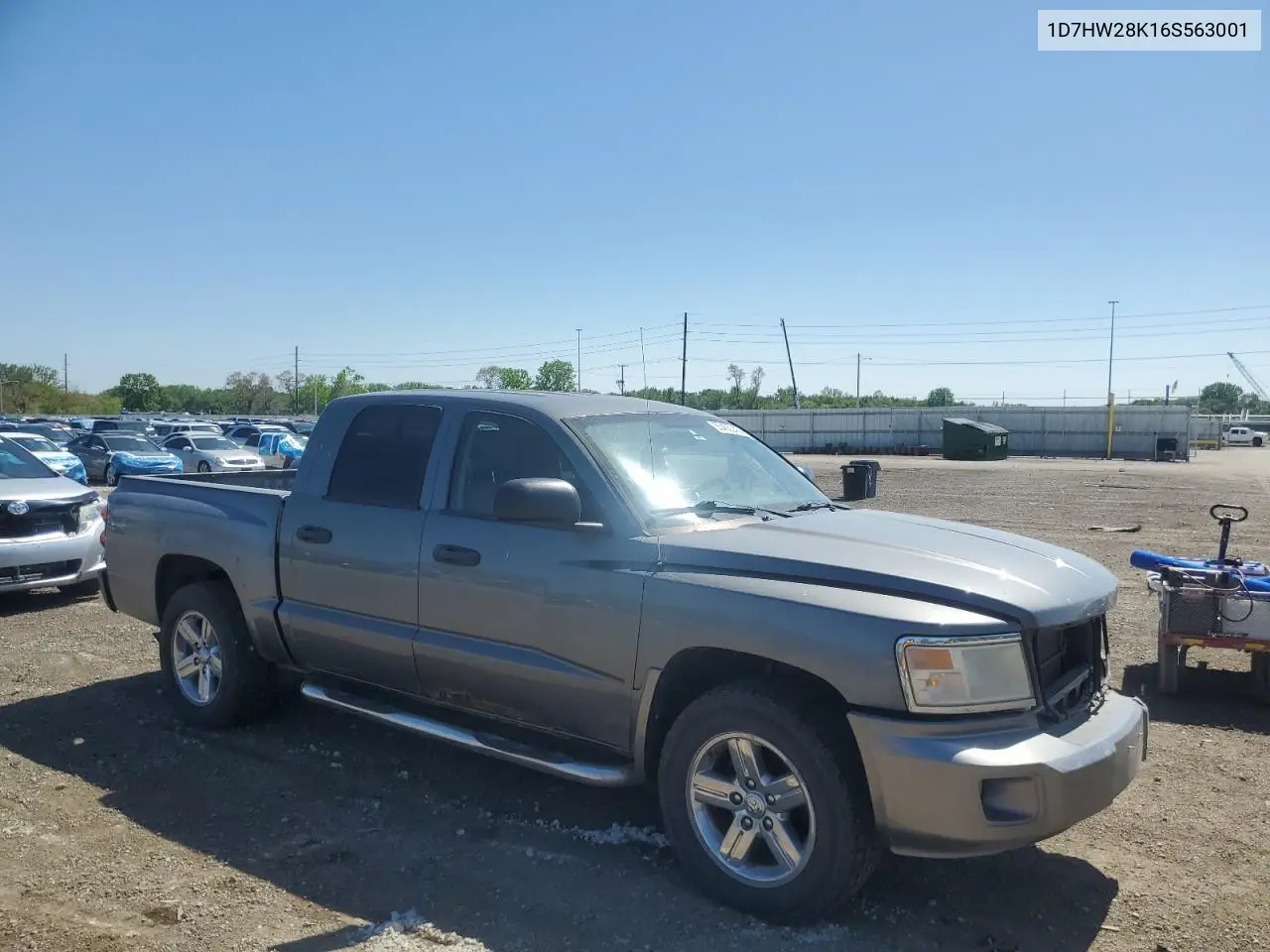 2006 Dodge Dakota Quad VIN: 1D7HW28K16S563001 Lot: 55455345