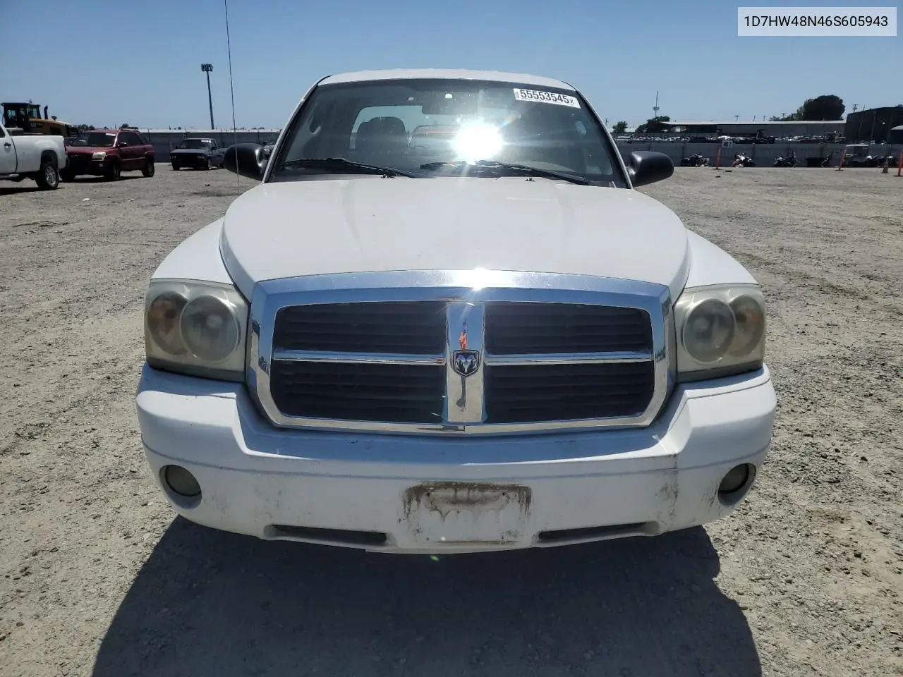 2006 Dodge Dakota Quad Slt VIN: 1D7HW48N46S605943 Lot: 55553545
