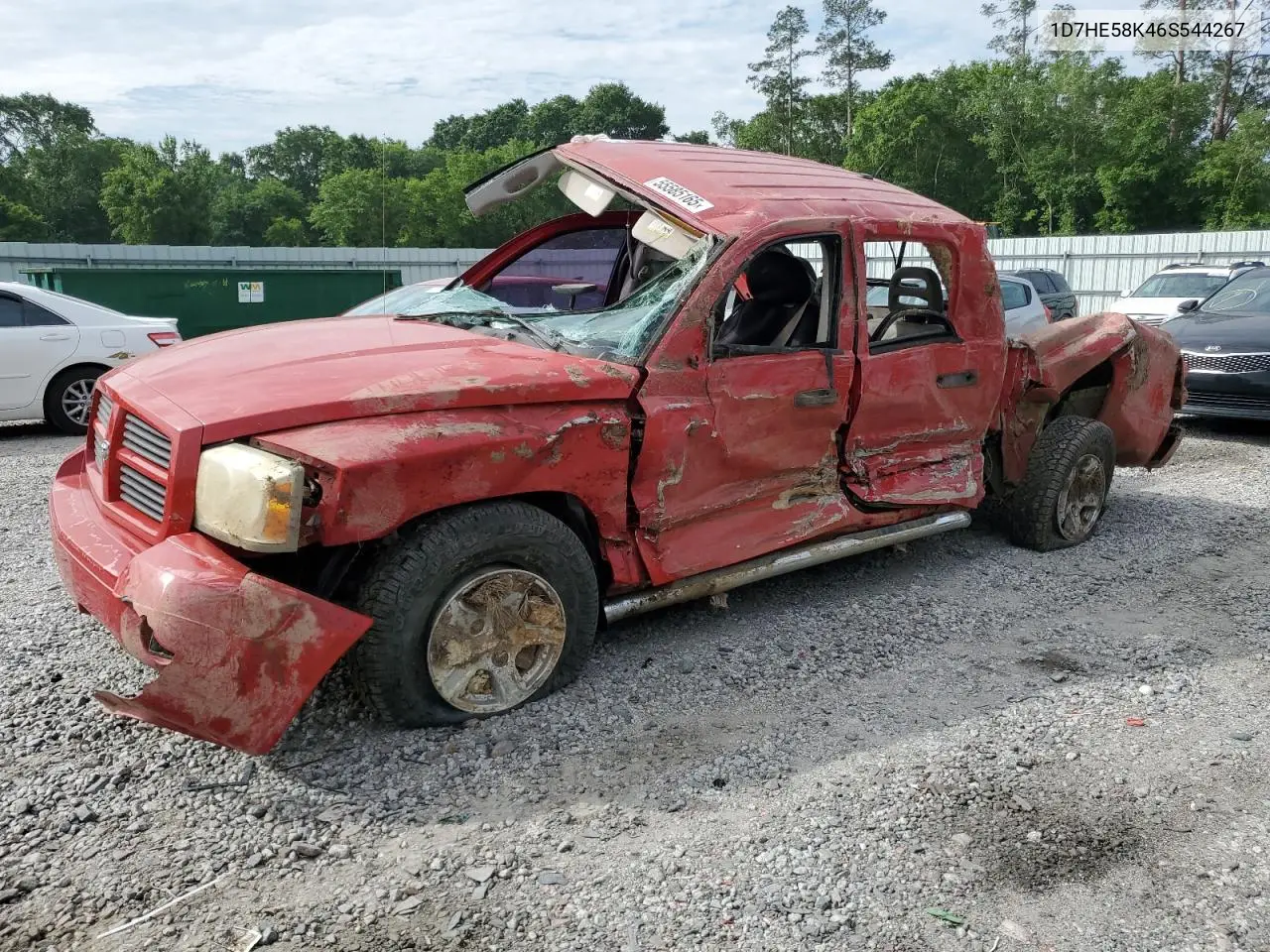 2006 Dodge Dakota Quad Laramie VIN: 1D7HE58K46S544267 Lot: 55585165