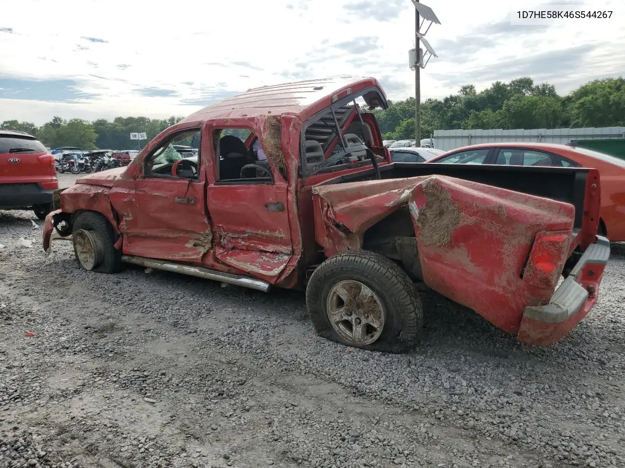 2006 Dodge Dakota Quad Laramie VIN: 1D7HE58K46S544267 Lot: 55585165
