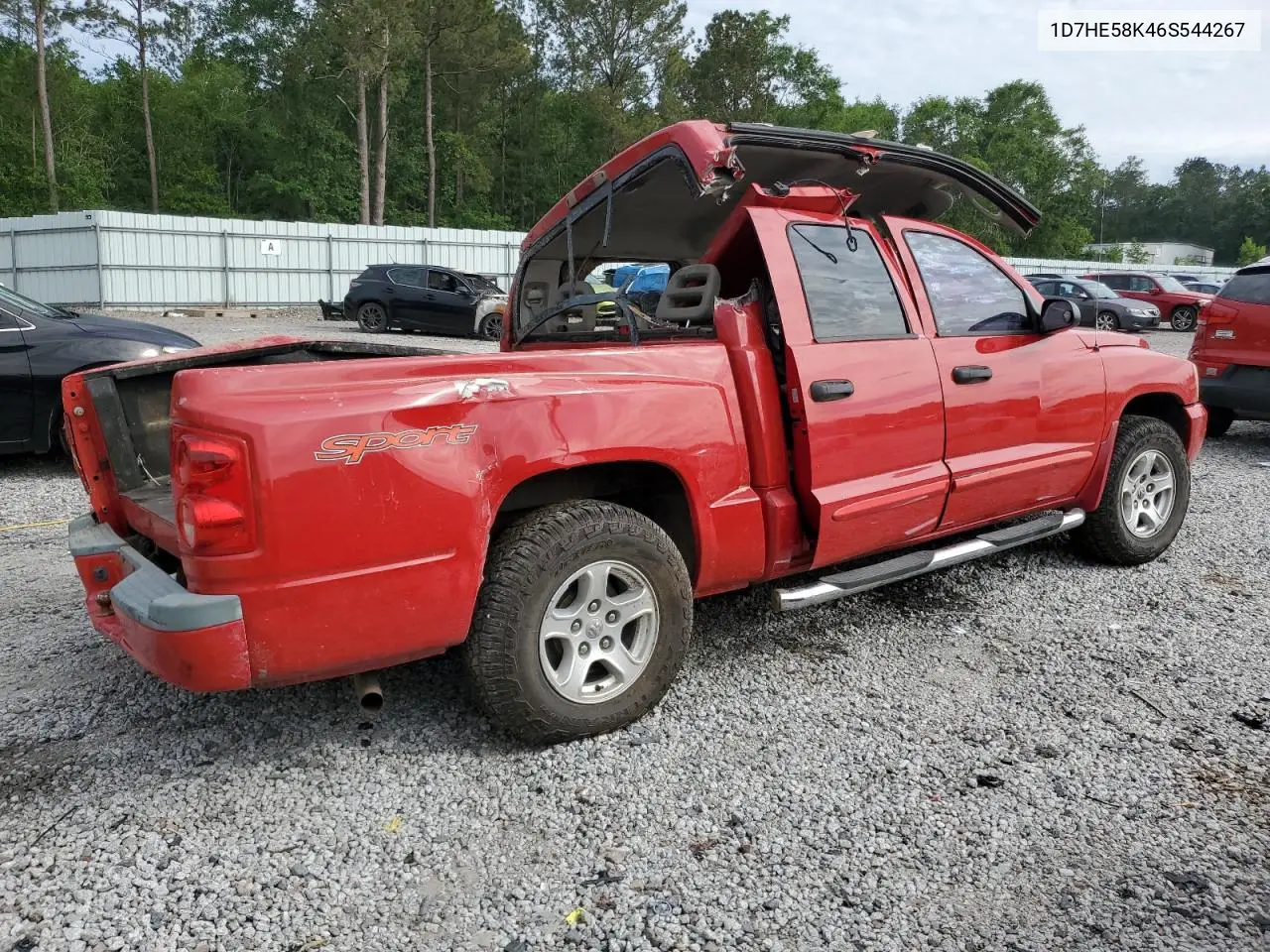 2006 Dodge Dakota Quad Laramie VIN: 1D7HE58K46S544267 Lot: 55585165