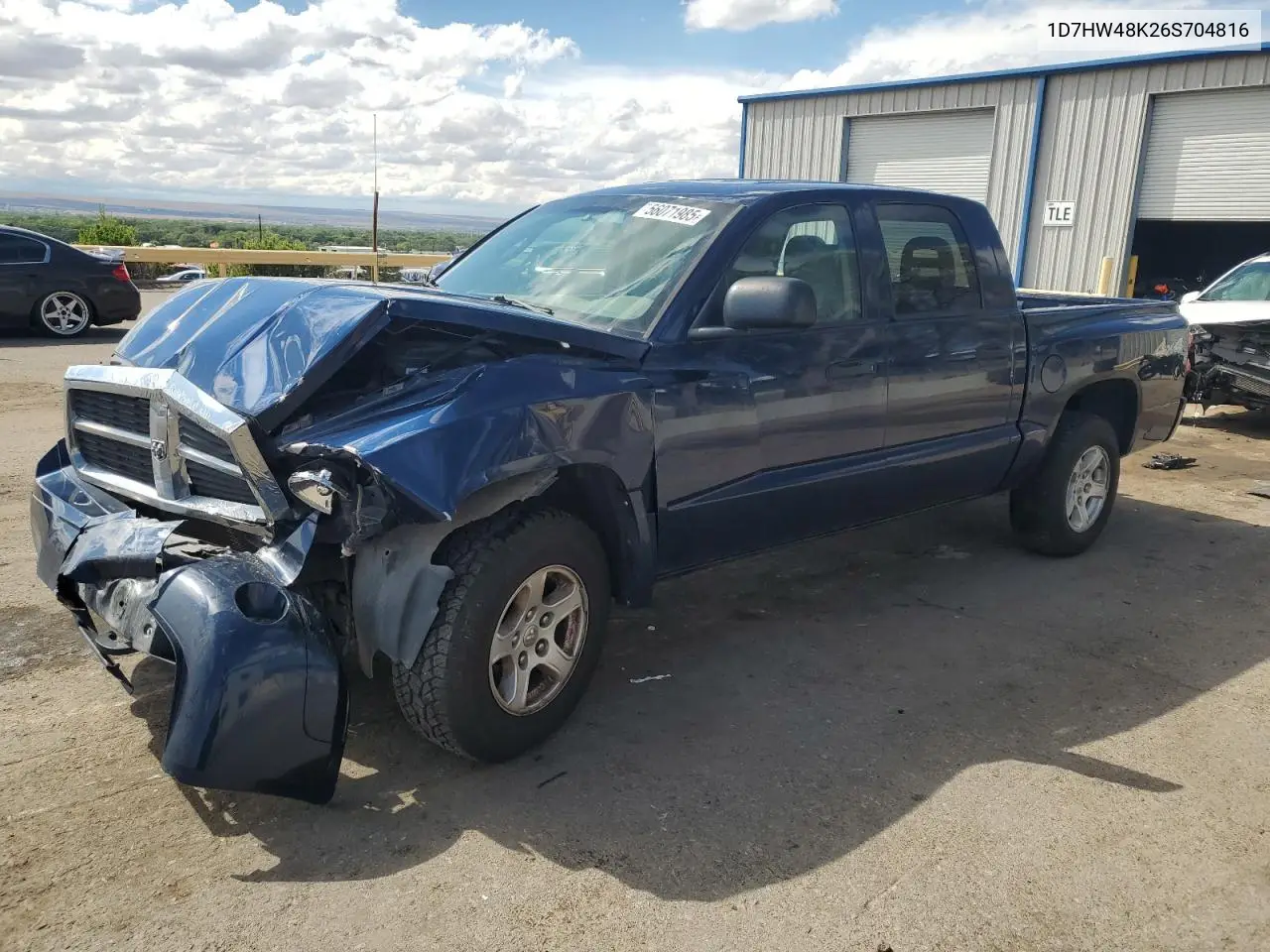 2006 Dodge Dakota Quad Slt VIN: 1D7HW48K26S704816 Lot: 56071985