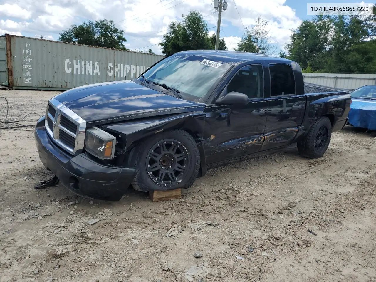 2006 Dodge Dakota Quad Slt VIN: 1D7HE48K66S687229 Lot: 56238735