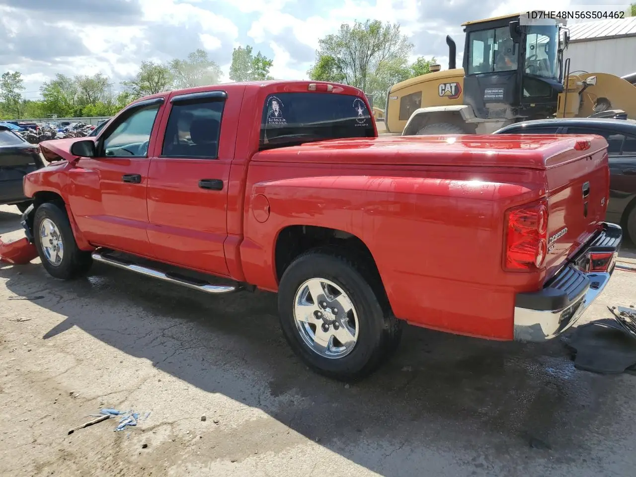 2006 Dodge Dakota Quad Slt VIN: 1D7HE48N56S504462 Lot: 56487105