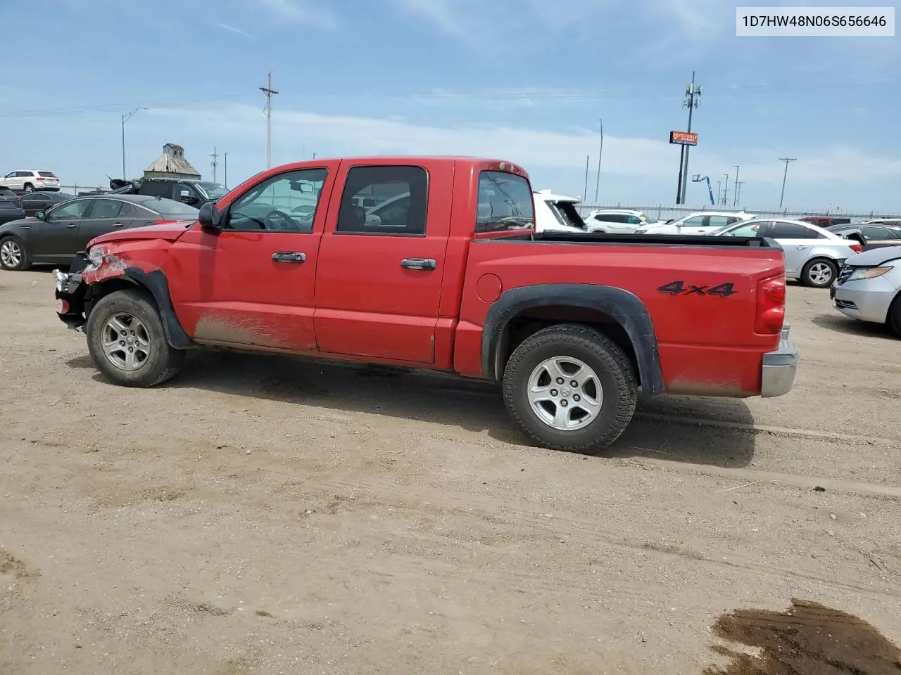 2006 Dodge Dakota Quad Slt VIN: 1D7HW48N06S656646 Lot: 60980315