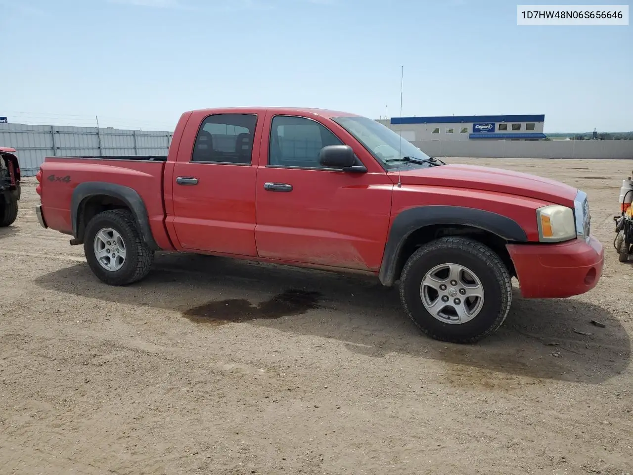 2006 Dodge Dakota Quad Slt VIN: 1D7HW48N06S656646 Lot: 60980315