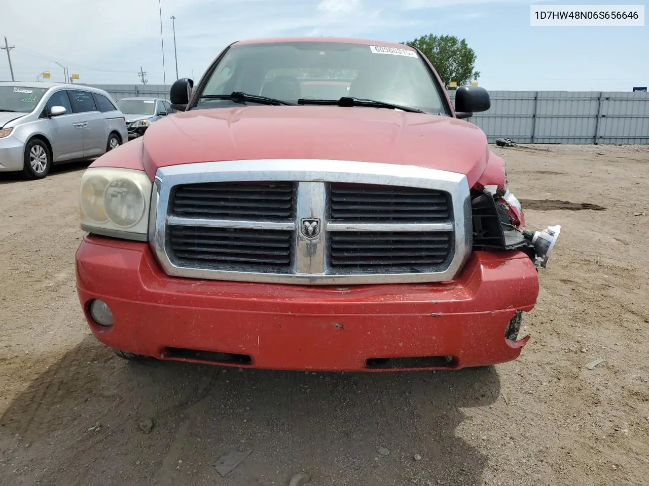 2006 Dodge Dakota Quad Slt VIN: 1D7HW48N06S656646 Lot: 60980315