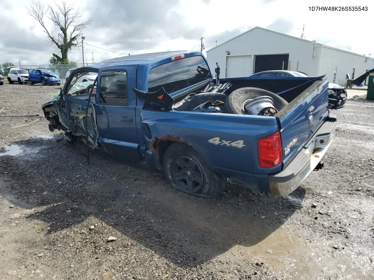 2006 Dodge Dakota Quad Slt VIN: 1D7HW48K26S535543 Lot: 61373815
