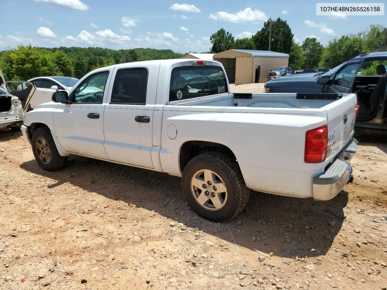 2006 Dodge Dakota Quad Slt VIN: 1D7HE48N26S526158 Lot: 61530615