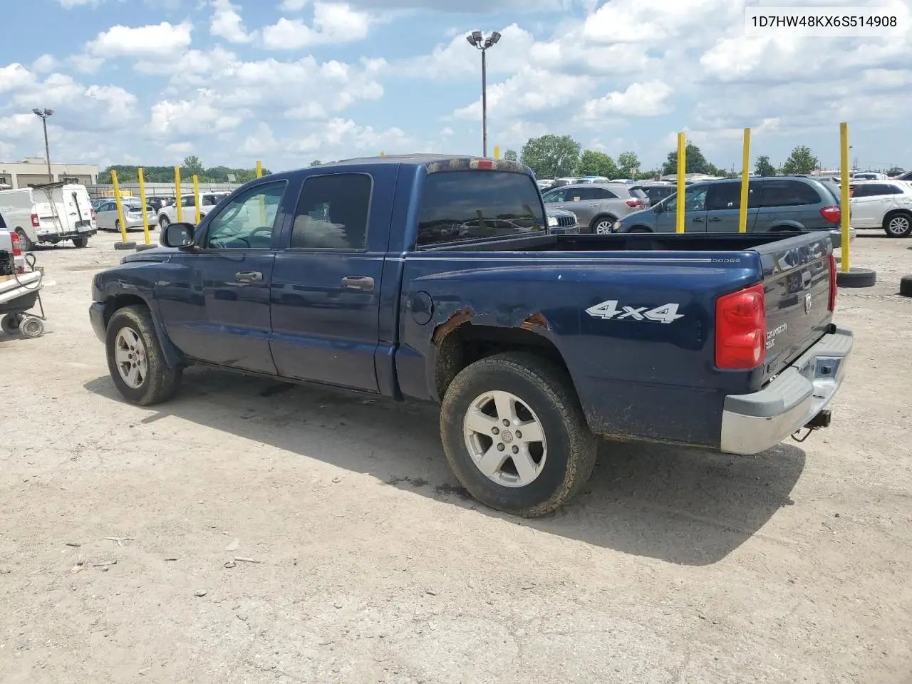 2006 Dodge Dakota Quad Slt VIN: 1D7HW48KX6S514908 Lot: 61878055