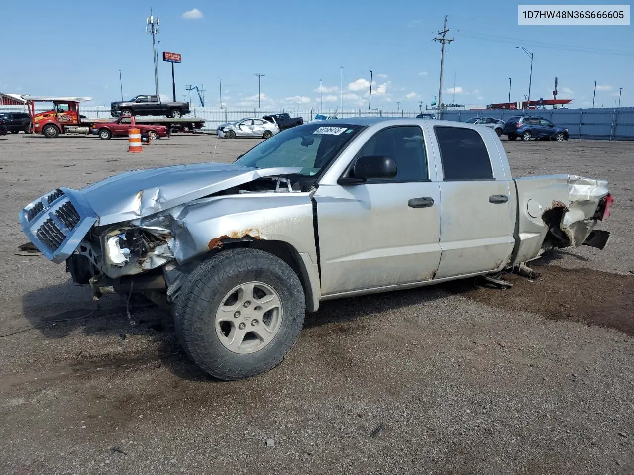2006 Dodge Dakota Quad Slt VIN: 1D7HW48N36S666605 Lot: 63106415