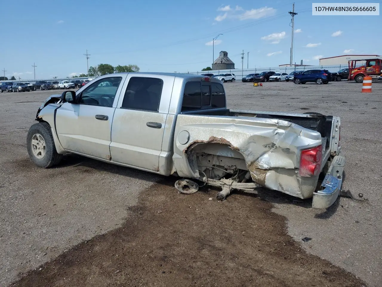 2006 Dodge Dakota Quad Slt VIN: 1D7HW48N36S666605 Lot: 63106415