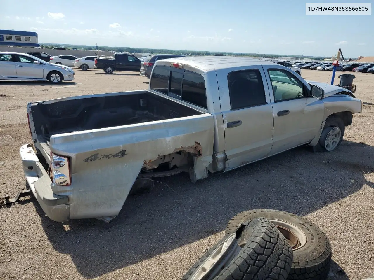 2006 Dodge Dakota Quad Slt VIN: 1D7HW48N36S666605 Lot: 63106415