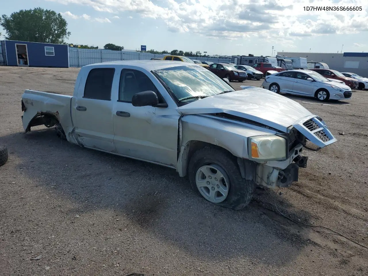 2006 Dodge Dakota Quad Slt VIN: 1D7HW48N36S666605 Lot: 63106415