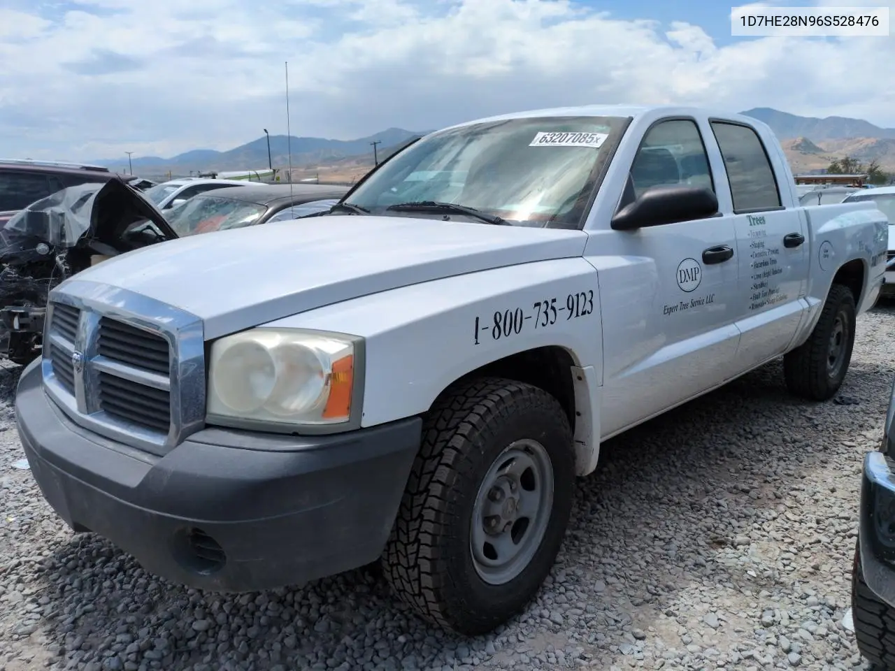 2006 Dodge Dakota Quad VIN: 1D7HE28N96S528476 Lot: 63207085