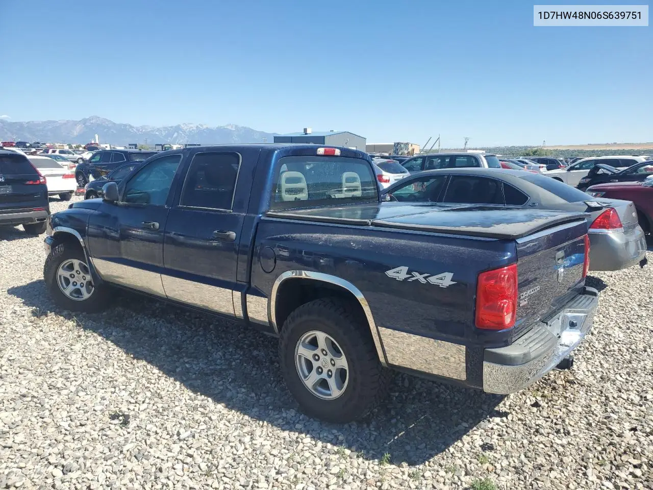 2006 Dodge Dakota Quad Slt VIN: 1D7HW48N06S639751 Lot: 64062435