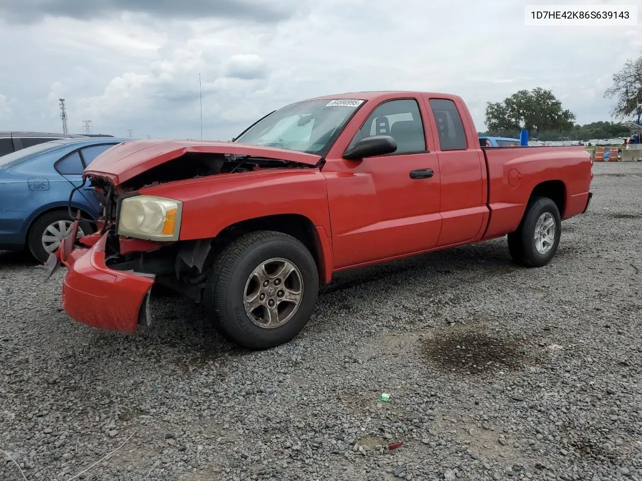 2006 Dodge Dakota Slt VIN: 1D7HE42K86S639143 Lot: 64590995