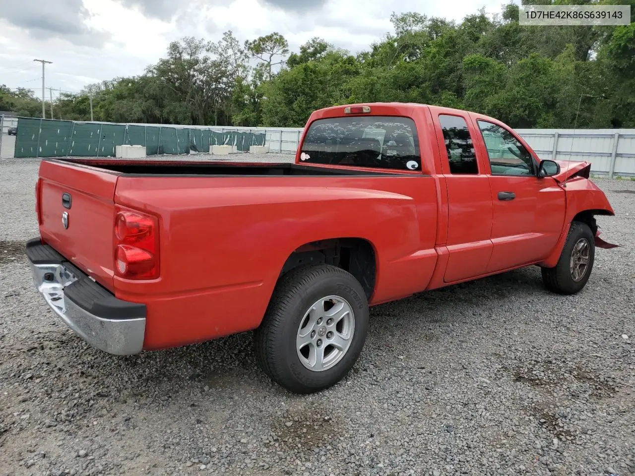 2006 Dodge Dakota Slt VIN: 1D7HE42K86S639143 Lot: 64590995