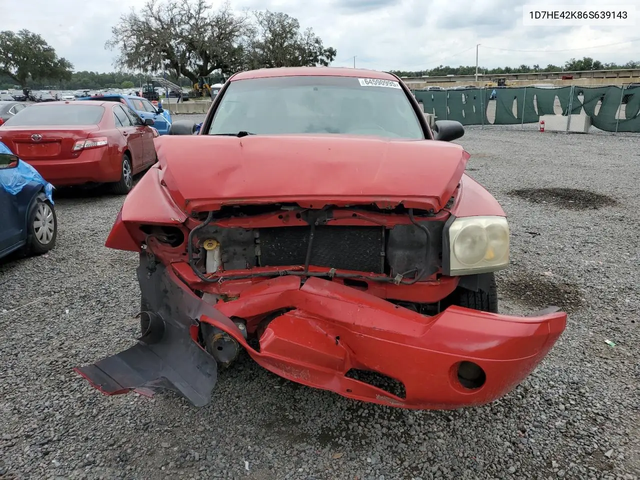 2006 Dodge Dakota Slt VIN: 1D7HE42K86S639143 Lot: 64590995