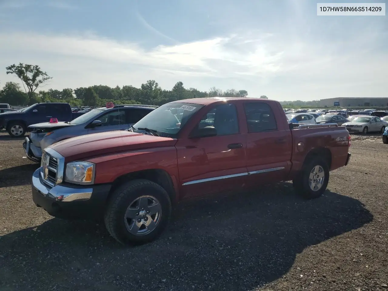 2006 Dodge Dakota Quad Laramie VIN: 1D7HW58N66S514209 Lot: 64679165