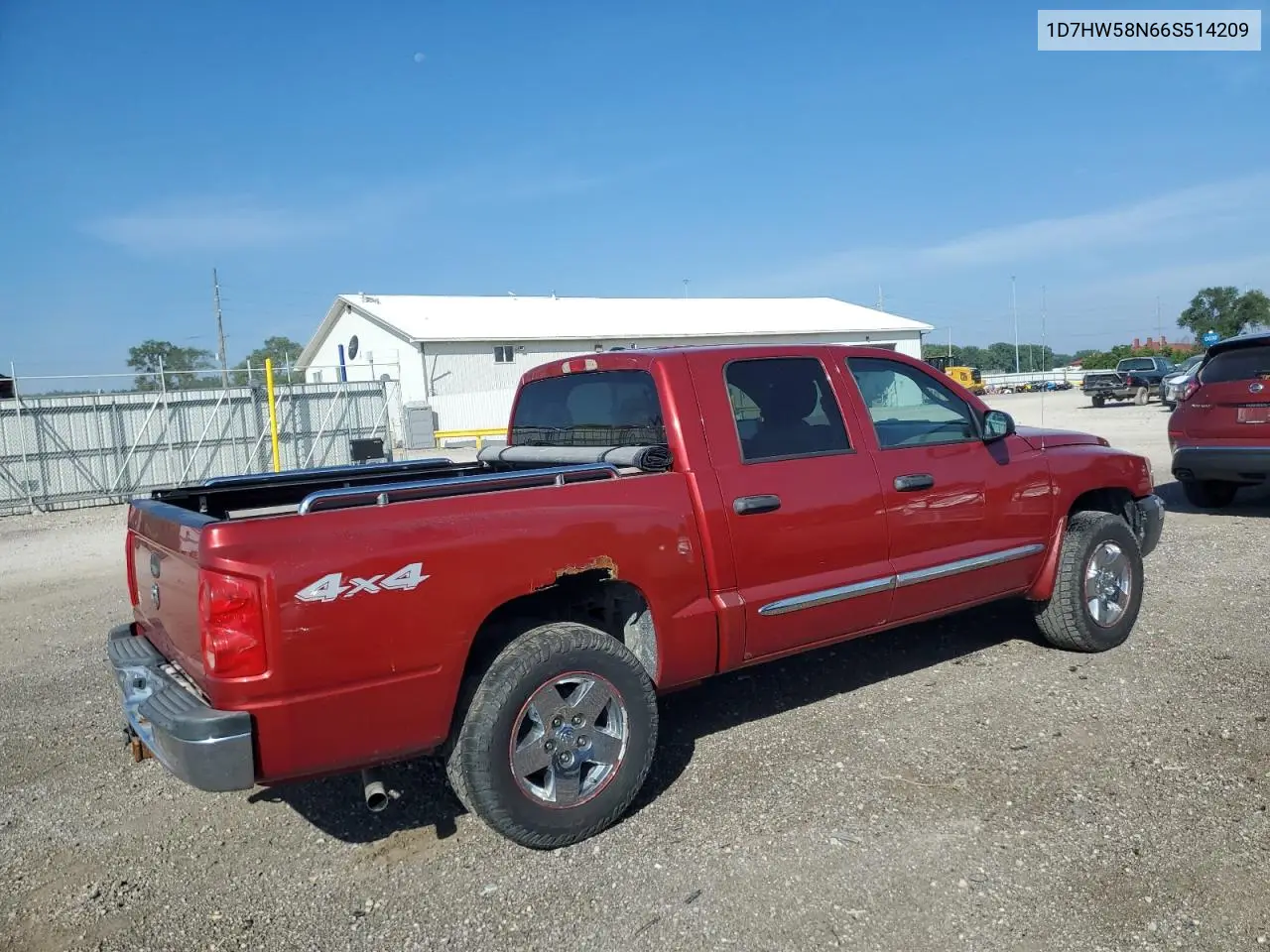 2006 Dodge Dakota Quad Laramie VIN: 1D7HW58N66S514209 Lot: 64679165