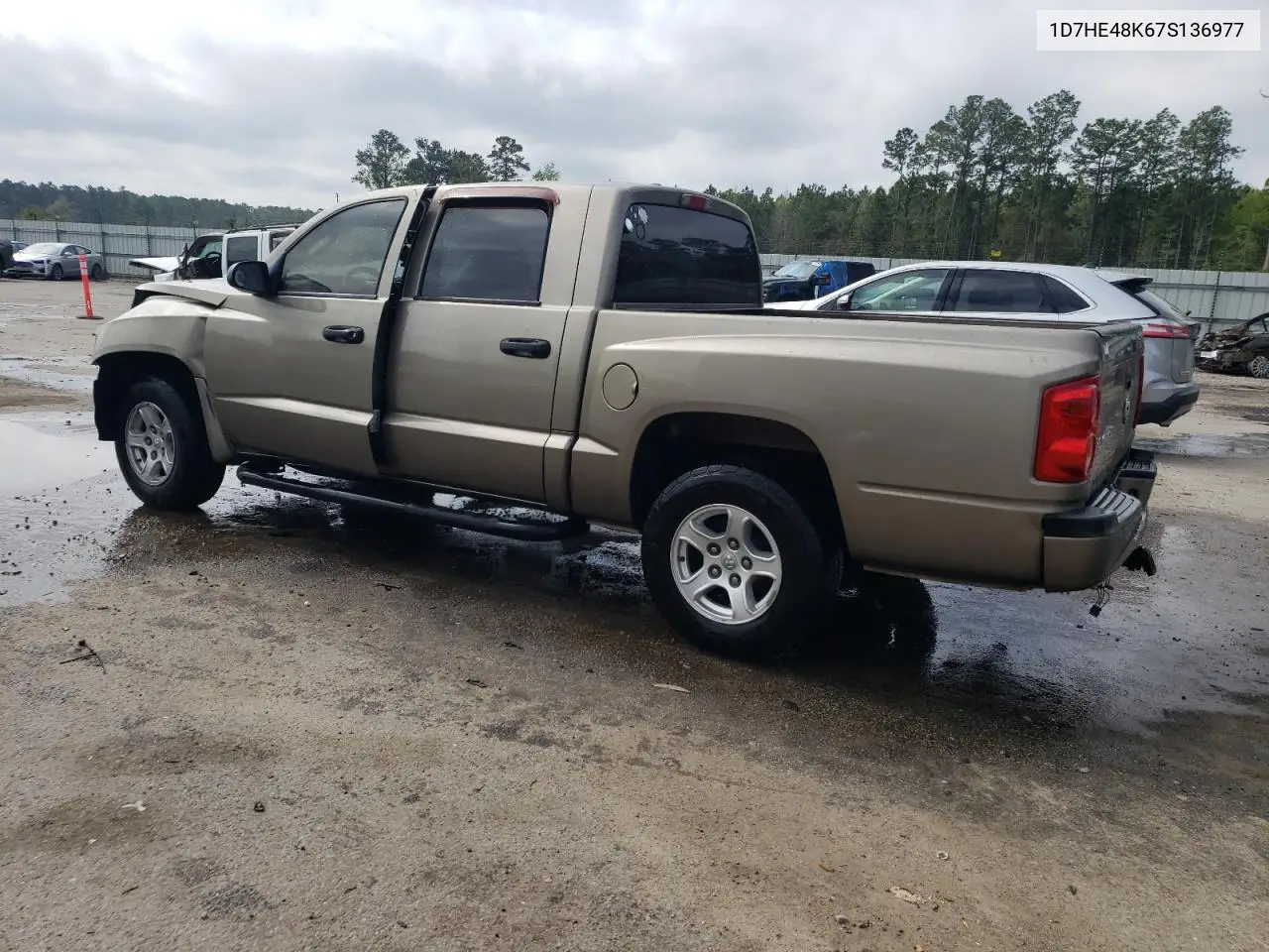 2007 Dodge Dakota Quad Slt VIN: 1D7HE48K67S136977 Lot: 50783235